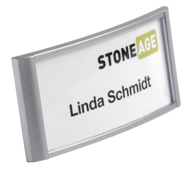 Abzeichen Haltbar 8542 Klassiker mit Magnet 34x74mm Silbergrau