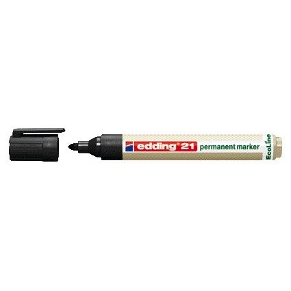 Edding - Filzstift 21 EcoLine rund schwarz 1,5-3mm | 10 Stück