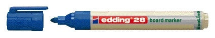 Edding - Whiteboardmarker 28 EcoLine rund 1,5-3mm blau | 10 Stück