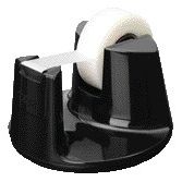 Tesa - Klebebandhalter Easy Cut® kompakt + 1 Rolle unsichtbares Klebeband 33mx19mm schwarz