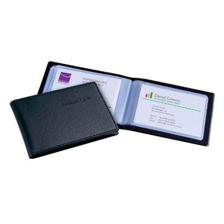 Sigel - Visitenkartenmappe VZ170 für 40 Karten 90x58mm Kunstleder schwarz