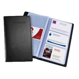Sigel - Visitenkartenmappe VZ171 für 120 Karten 90x58mm Kunstleder schwarz
