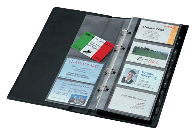 Business Kaartring Band Sistel VZ300 für 200 Karten 90x58mm Plastik Schwarz