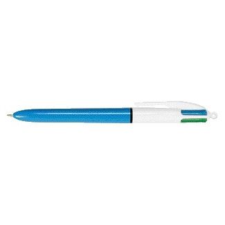 Bic - Kugelschreiber 4 Farben mittelhellblau | 12 Stück