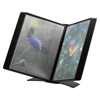 Djois - Flex-O-Frame A4 Schreibtischständer 10 Taschen schwarz