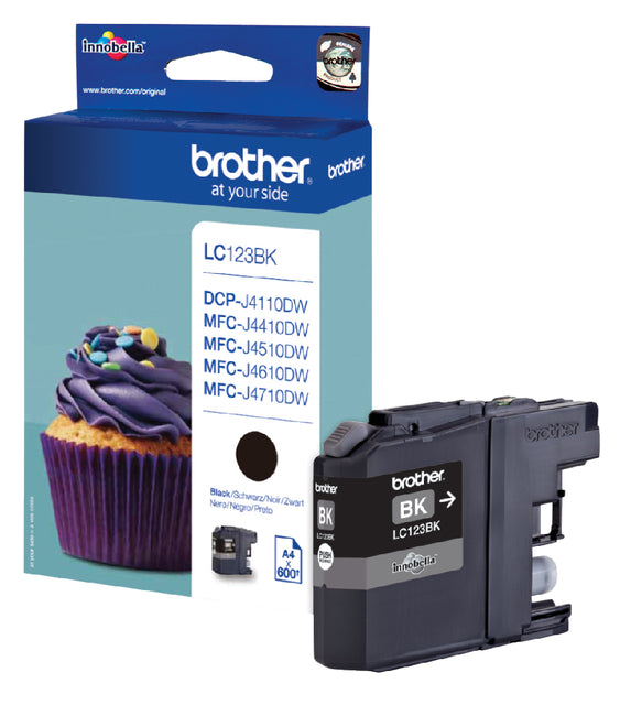 Inkcartridge Bruder LC-123BK Schwarz
