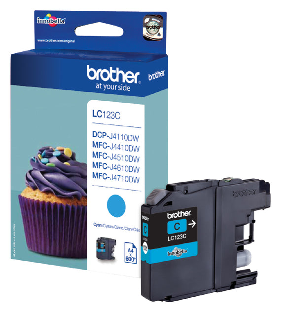 Inkcartridge Bruder LC-123C Blau