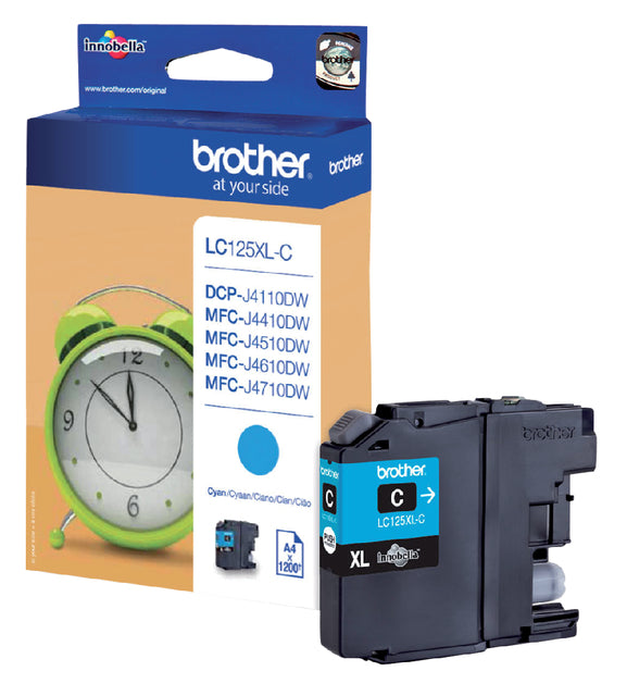 Inkcartridge Bruder LC-125XLC Blue HC