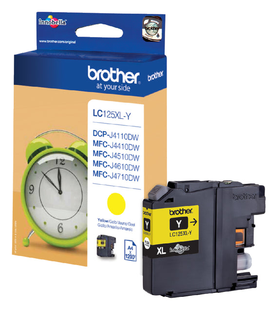 Inkcartridge Bruder LC-125xly Geel HC