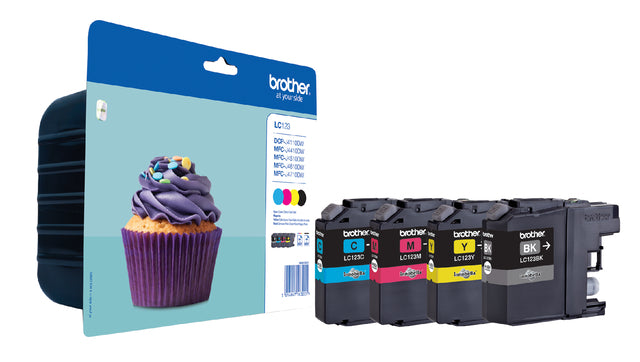 Inkcartridge Bruder LC-123 Black 3 Farben