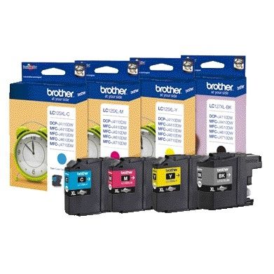 Brother - Tintenpatrone LC-127XLVALBP schwarz + 3 Farben