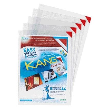 Tarifold - Präsentationshülle Djois Kang easy clic A4 repositionierbar selbstklebend 5 Stück