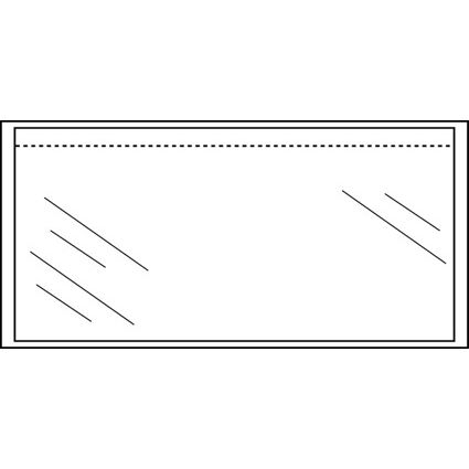 CleverPack - Packlistenumschlag selbstklebend unbedruckt 230x110mm 100er Pack..