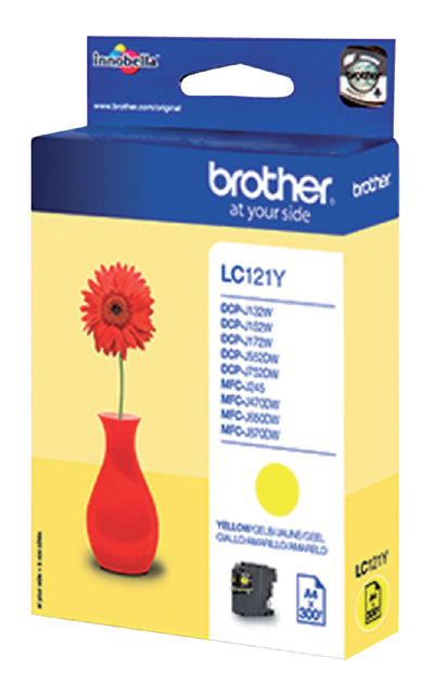 Inkcartridge Bruder LC-121y Geel