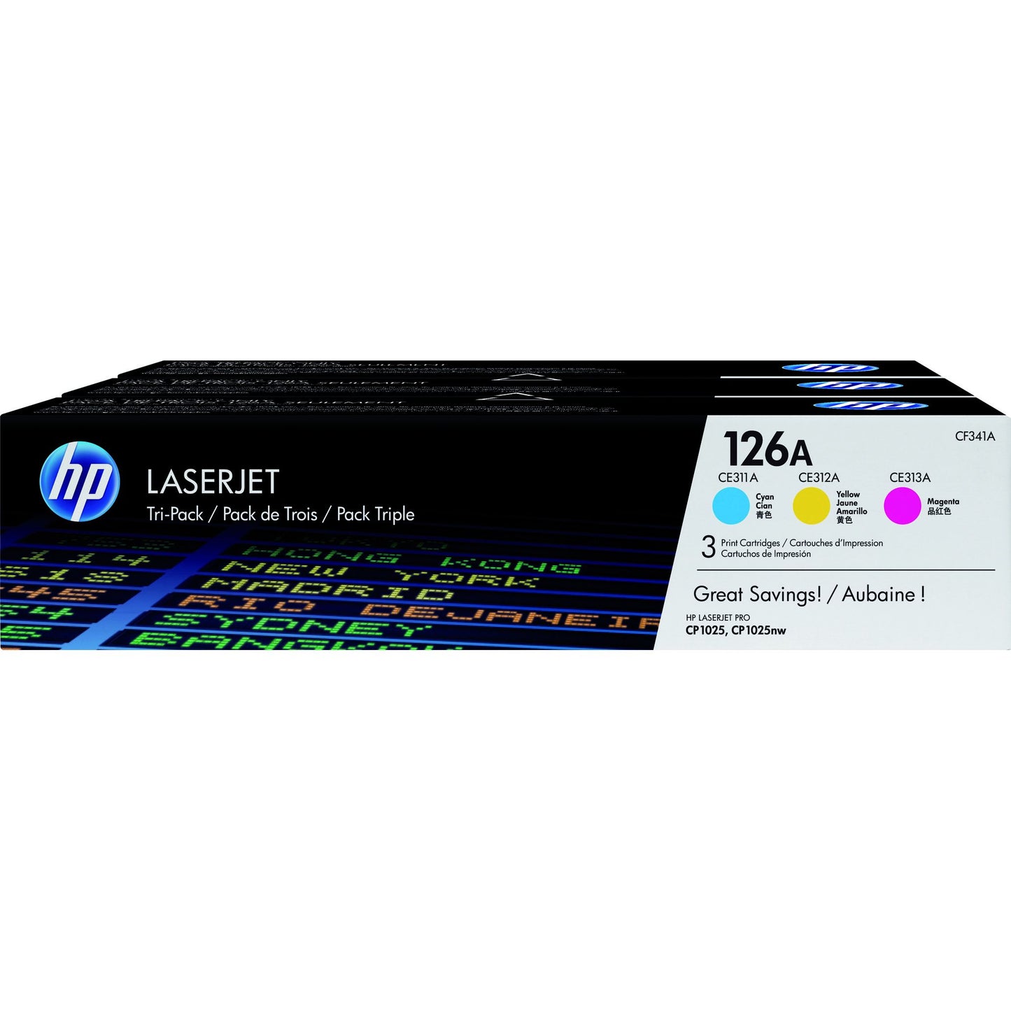 HP - Toner 126A, 1.000 Seiten, OEM CF341A, 3 Farben