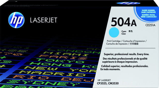 Tonercartridge HP CE251A 504A Blau