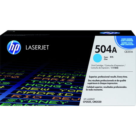 HP - Tonerkartusche ce251a 504a blau