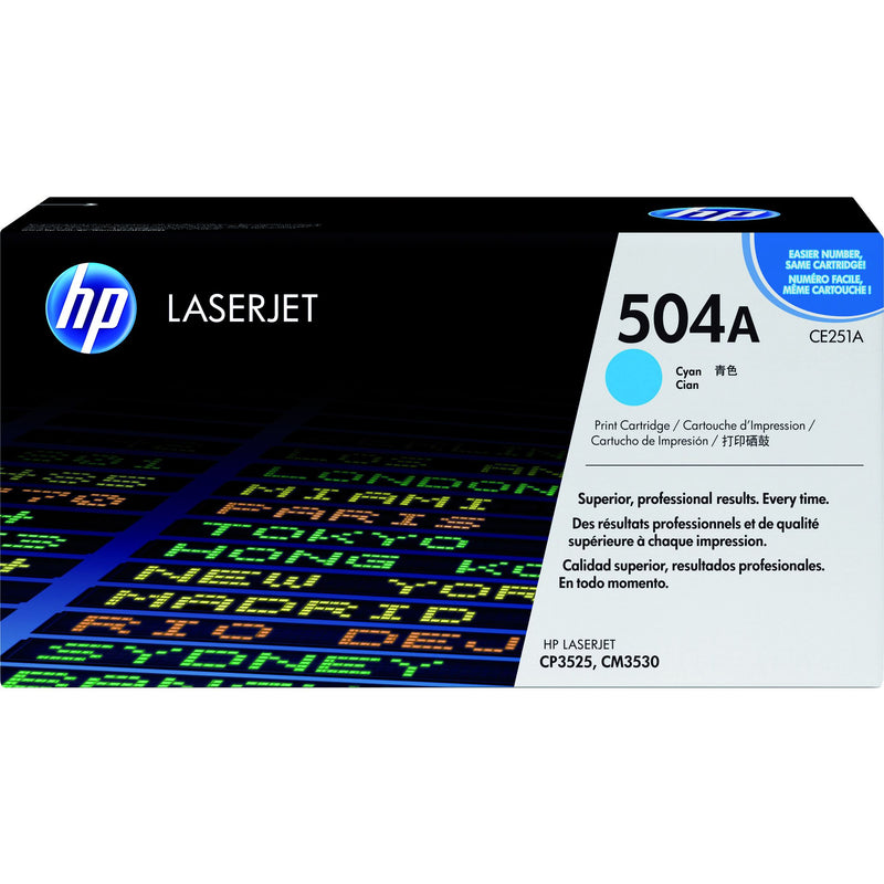HP - Tonerkartusche ce251a 504a blau