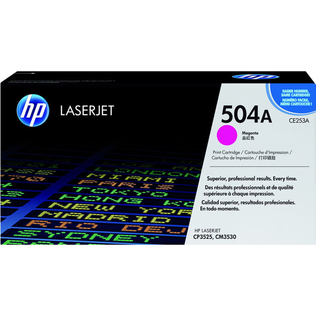 HP - Tonerkartusche ce253a 504a rot