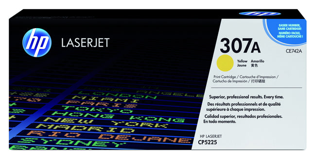 HP - Toner 307A, 7.300 Seiten, OEM CE742A, Gelb