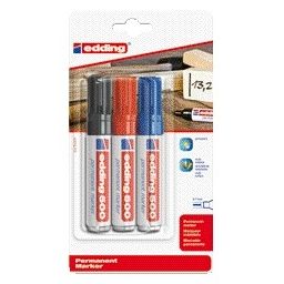 Edding - Filzstift 500 diagonal sortiert 2-7mm Blister à 3 Stück