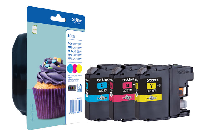 Inkcartridge Bruder LC-123 3 Farben