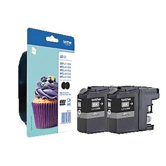 Brother - Tintenpatrone LC-123BKBP2 schwarz 2x