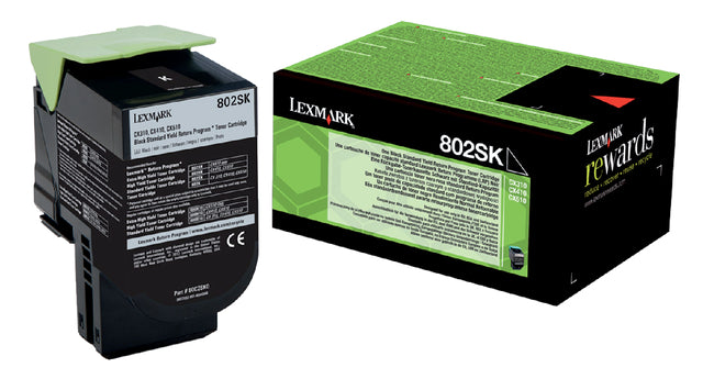 Tonercartridge Lexmark 80C2SK0 Schwarz voraber