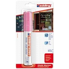 Edding - Kreidemarker 4090 Fensterdiagonale 4-15mm neonpink Blister à 1 Stück