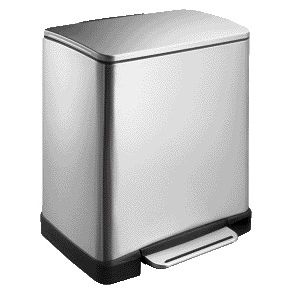 EKO - Treteimer E-Cube 20 Liter Edelstahl