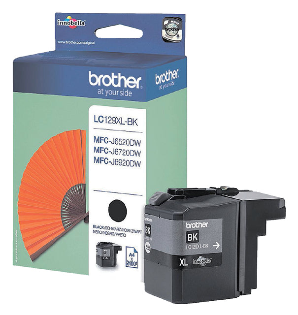 Inkcartridge Bruder LC-129XLBK Black HC