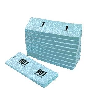 Büro - Nummernblock 42x105mm Nummerierung 1-1000 blau 10 Stück