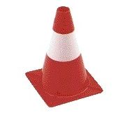 Perel - Abgrenzungskegel 30cm rot weiß | 20 Stück