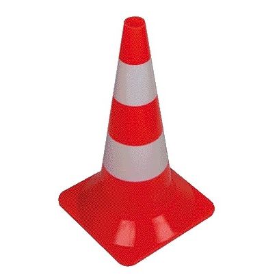 Perel - Abgrenzungskegel 50cm rot weiß | 10 Stück