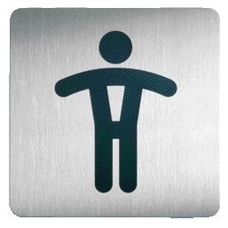 Langlebig – Hinweisschild Piktogramm 4954 quadratisch WC Herren 150mm
