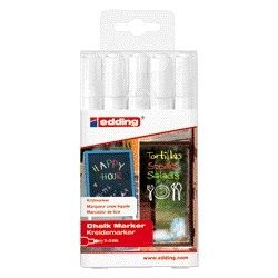 Edding - Kreidemarker 4095 rund 2-3 mm weiß Blister mit 5 Stück