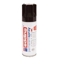 Edding - Farbspraydose 5200 Permanentspray glänzend tiefschwarz | 6 Stück