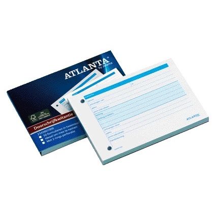 Atlanta - Quittungsheft Djois A6 kopiergedruckt 50x2 Blatt | 5 Stück