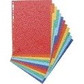 Exacompta - Tabs 225x297mm 11-Loch 12-teiliger Glanzkarton | 25 Stück