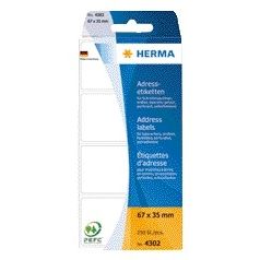 HERMA - Etikettenadresse 4302 67x35mm 250 Stück Zick-Zack