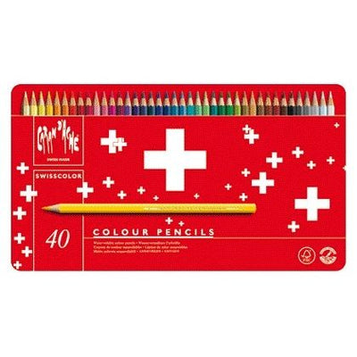 Caran d'ache - Buntstifte Swisscolor Aquarell 40 Stück sortiert