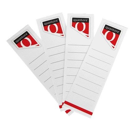 Quantore - Rückenetikett breit 60x290mm selbstklebend weiß 10 Stück
