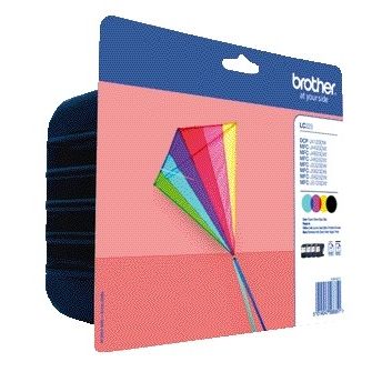 Brother - Tintenpatrone LC-223VALBP schwarz + 3 Farben | 4 Stück