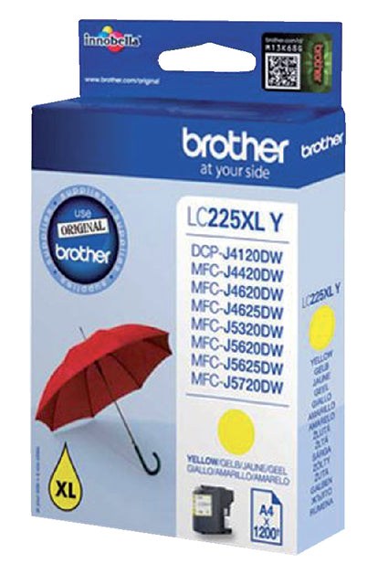 Inkcartridge Bruder LC-225xly Geel HC