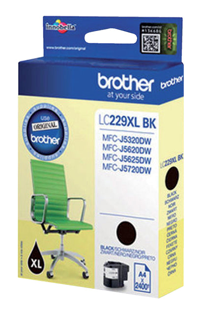 Inkcartridge Bruder LC-229XLBK Black HC