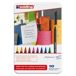 Edding - Fineliner 1200 fein sortierte Dose mit 10 Stück