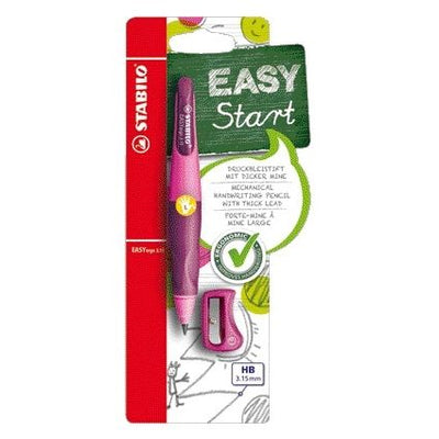 Stabilo - Druckbleistift Easyergo HB 3,15 mm linkshändig rosa/lila inkl. Bleistiftspitzer Blister à 1 Stück | 3 Stück