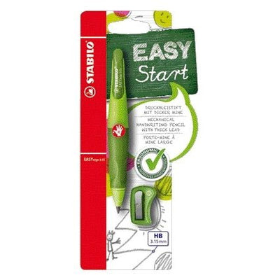 Stabilo - Druckbleistift Easyergo HB 3,15 mm rechts grün/dunkelgrün inkl. Bleistiftspitzer Blister à 1 Stück | 5 Stück