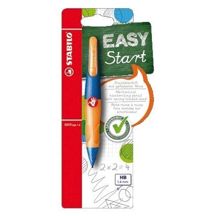 Stabilo - Druckbleistift Easyergo HB 1,4 mm Rechtshänder blau/neonorange Blister à 1 Stück