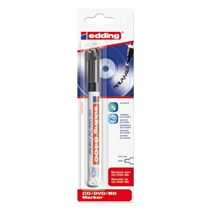 Edding - CD-Marker 8400 rund 0,5-1,0 mm schwarz Blister à 1 Stück